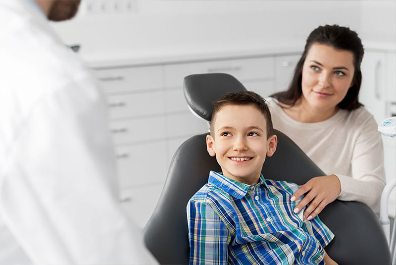child patient ready and prep for dental treatment