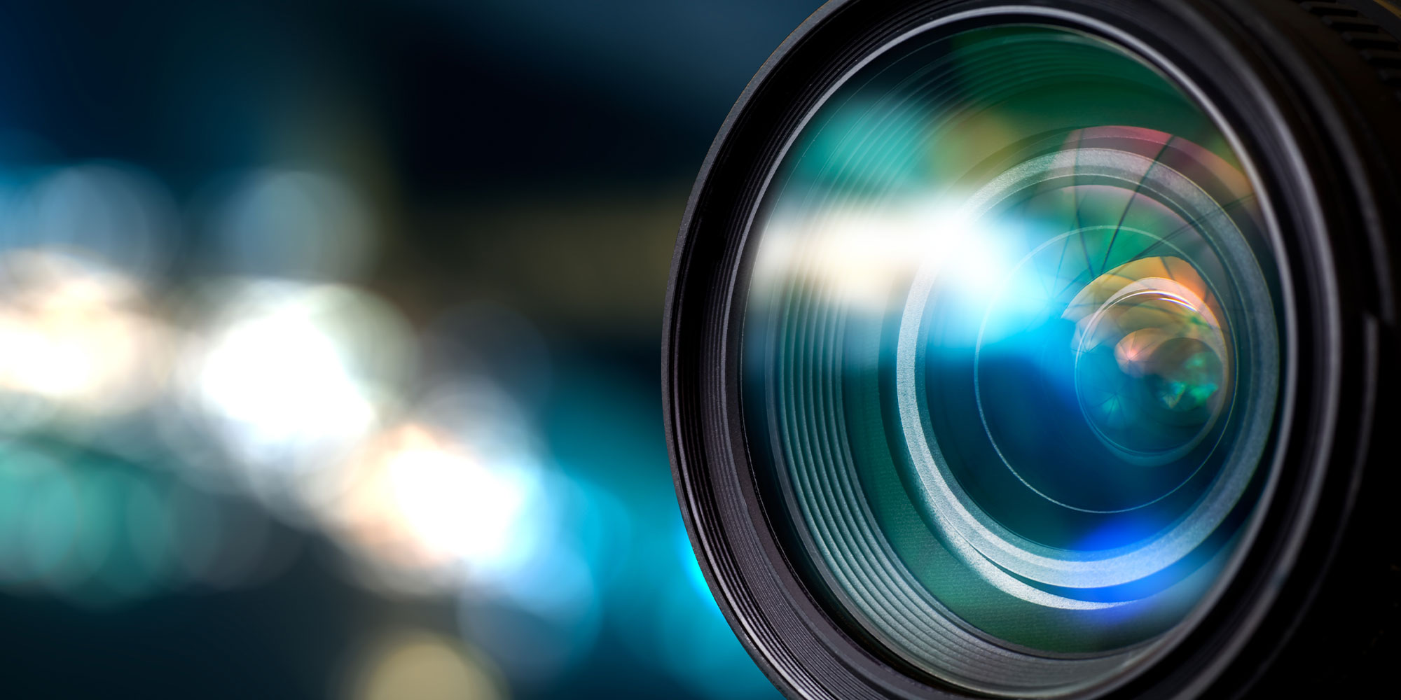 close up of camera lens