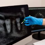 Dentist and patient discussing teeth bonding options